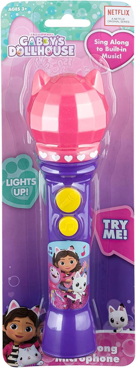 imageDreamWorks Gabbys Dollhouse Toy Microphone for Kids Musical Toy for Girls with Builtin Song Kids Microphone Designed for Ages 3 and Up