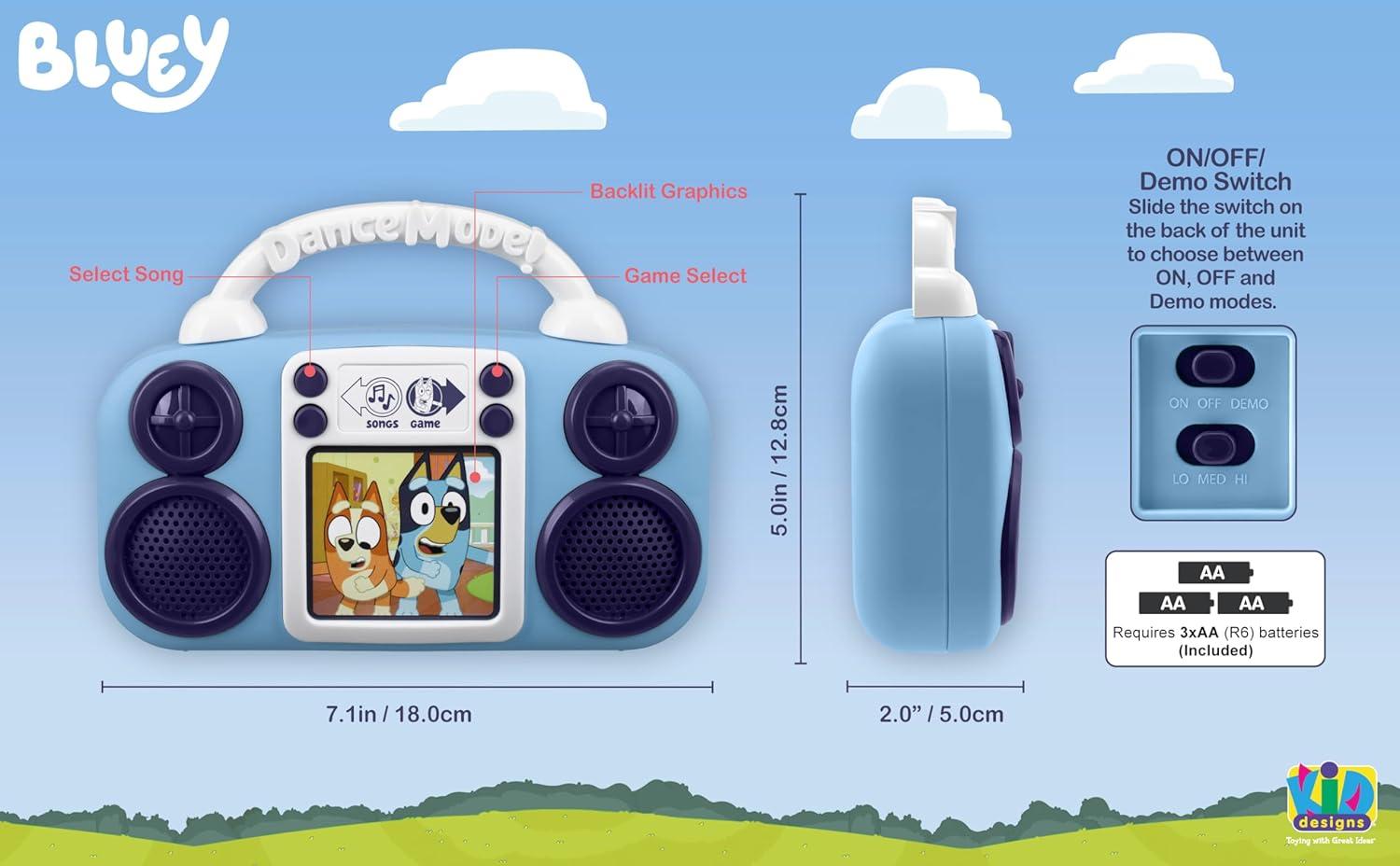 imageeKids Bluey Toy Music Player Toy for Toddlers with Builtin Music for Fans of Bluey Toys for Boys and Girls