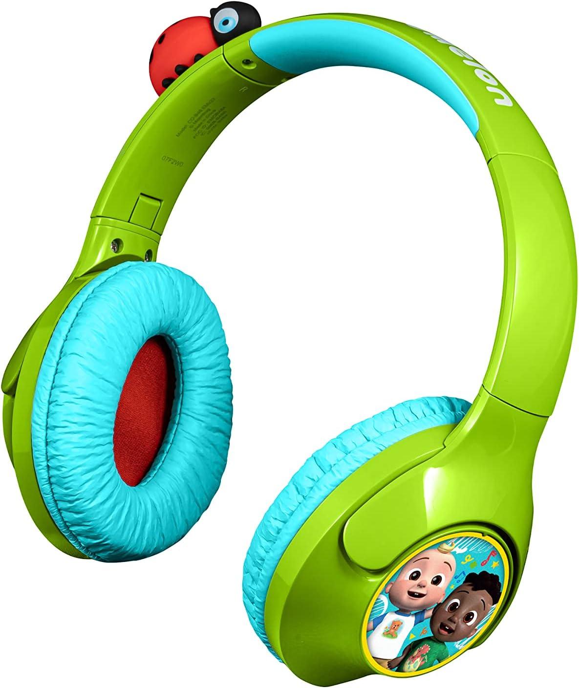 imageeKids Cocomelon Toddler Headphones with Builtin Kids Music Bluetooth Headphones with Rechargeable Battery and USBC Charging Cable Included