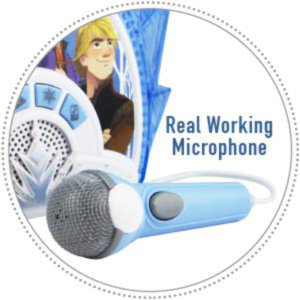 imageeKids Disney Frozen Karaoke Microphone with Bluetooth Speaker for Fans of Disney Toys Kids Karaoke Machine with Built in MusicOlder Version