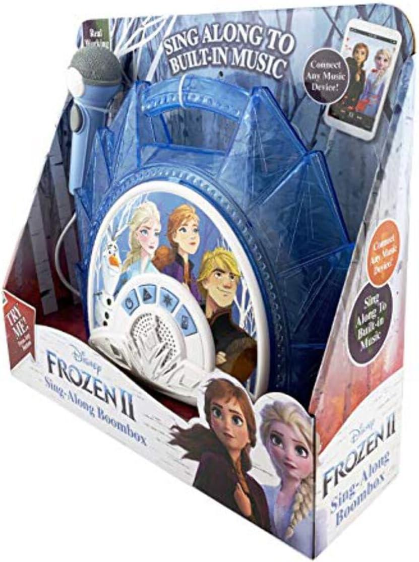 imageeKids Disney Frozen Karaoke Microphone with Bluetooth Speaker for Fans of Disney Toys Kids Karaoke Machine with Built in MusicOlder Version