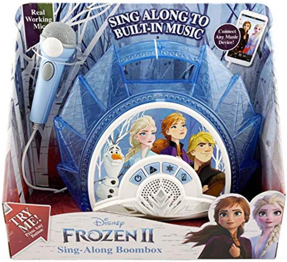 imageeKids Disney Frozen Karaoke Microphone with Bluetooth Speaker for Fans of Disney Toys Kids Karaoke Machine with Built in MusicOlder Version
