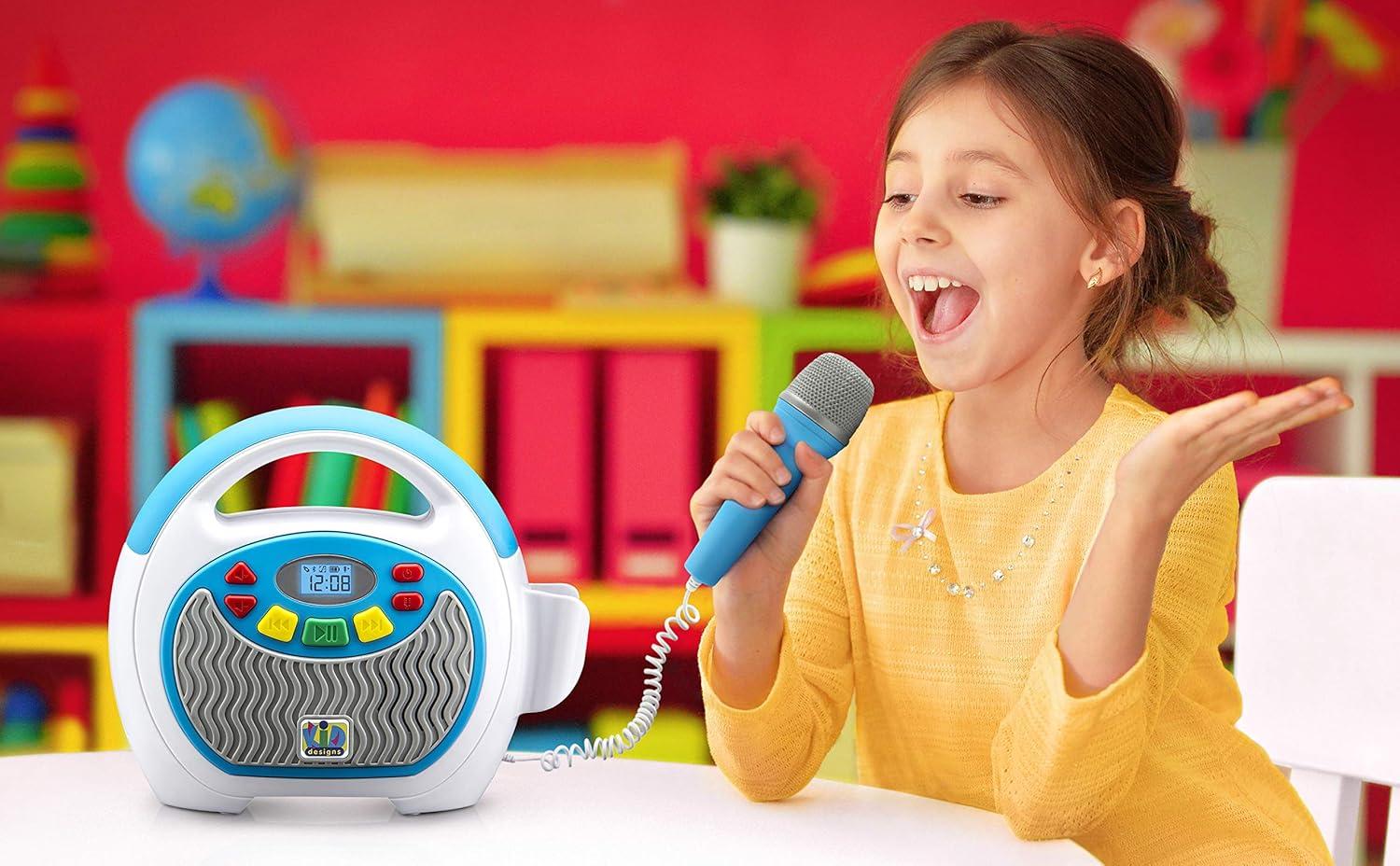 imageeKids Mother Goose Club Karaoke Machine for Kids with Microphone and Builtin Nursery Rhymes