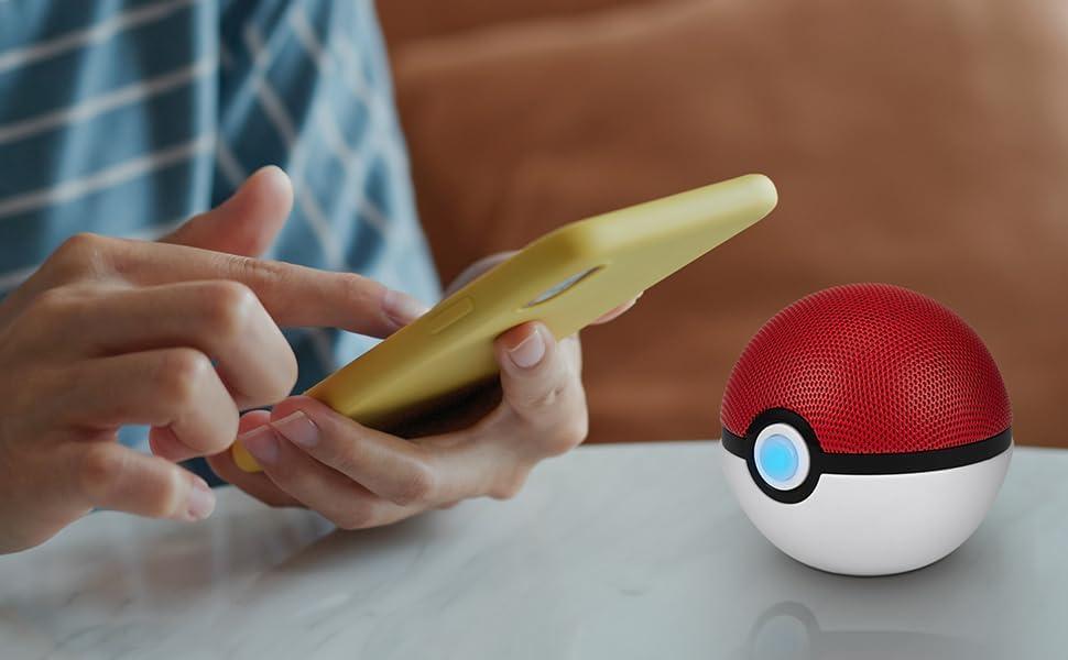 imageeKids Pokemon Pokeball Bluetooth Speaker Wireless Speaker with Rechargeable Battery and USBC Charging Cable