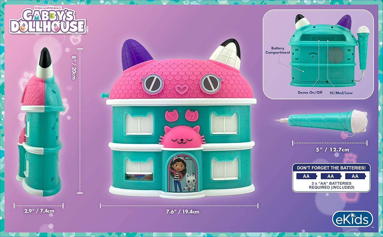 imageeKids Sing Along Boom Box Speaker with Microphone Kids Karaoke Machine with Built in Music Mother GooseGabby