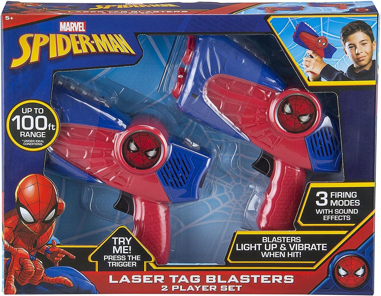 imageeKids Spiderman LaserTag for Kids Infared LazerTag Blasters Lights Up ampamp Vibrates When HitClassic Standard Packaging