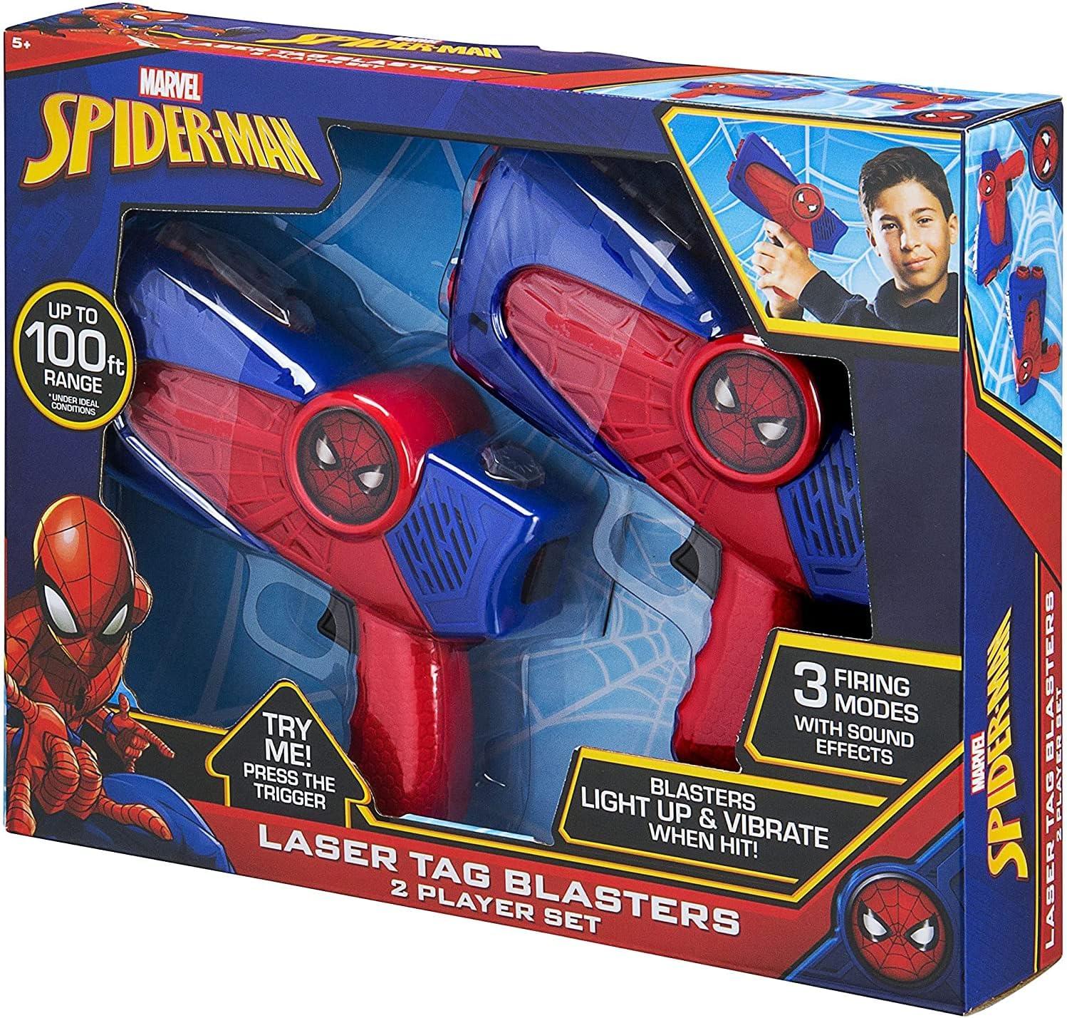 imageeKids Spiderman LaserTag for Kids Infared LazerTag Blasters Lights Up ampamp Vibrates When HitClassic Standard Packaging