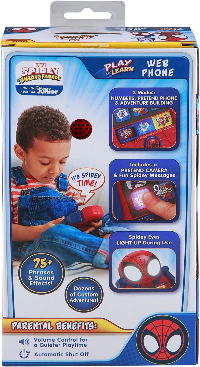 imageeKids Spidey and His Amazing Friends Toy Phone for Toddler with Builtin Preschool Learning Games Educational Toys for Activities and Pretend Play for Fans of Spiderman Gifts