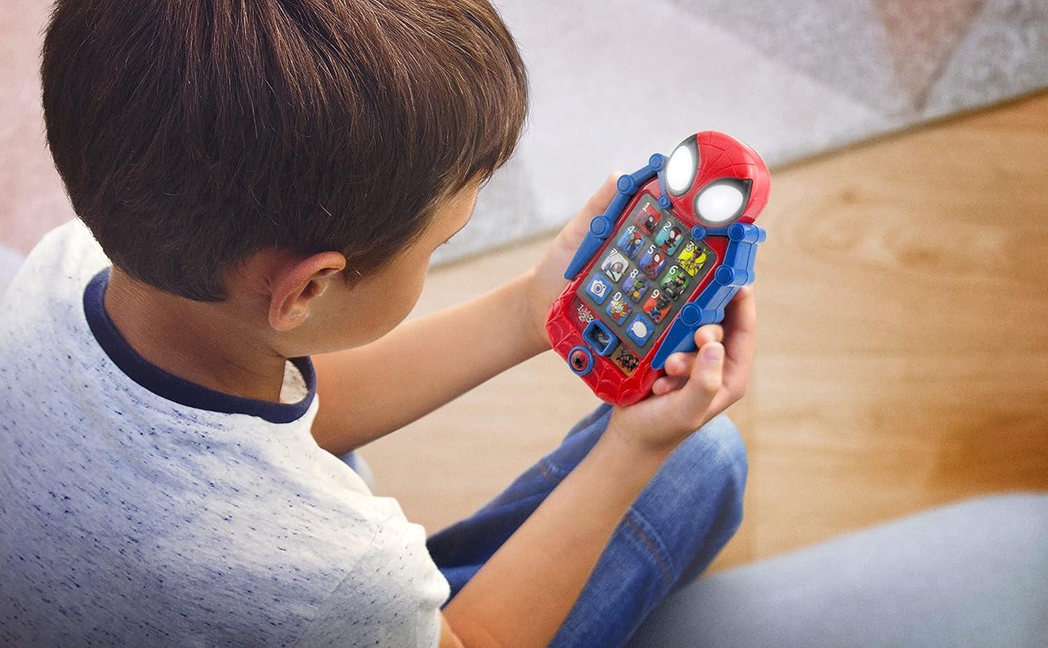 imageeKids Spidey and His Amazing Friends Toy Phone for Toddler with Builtin Preschool Learning Games Educational Toys for Activities and Pretend Play for Fans of Spiderman Gifts