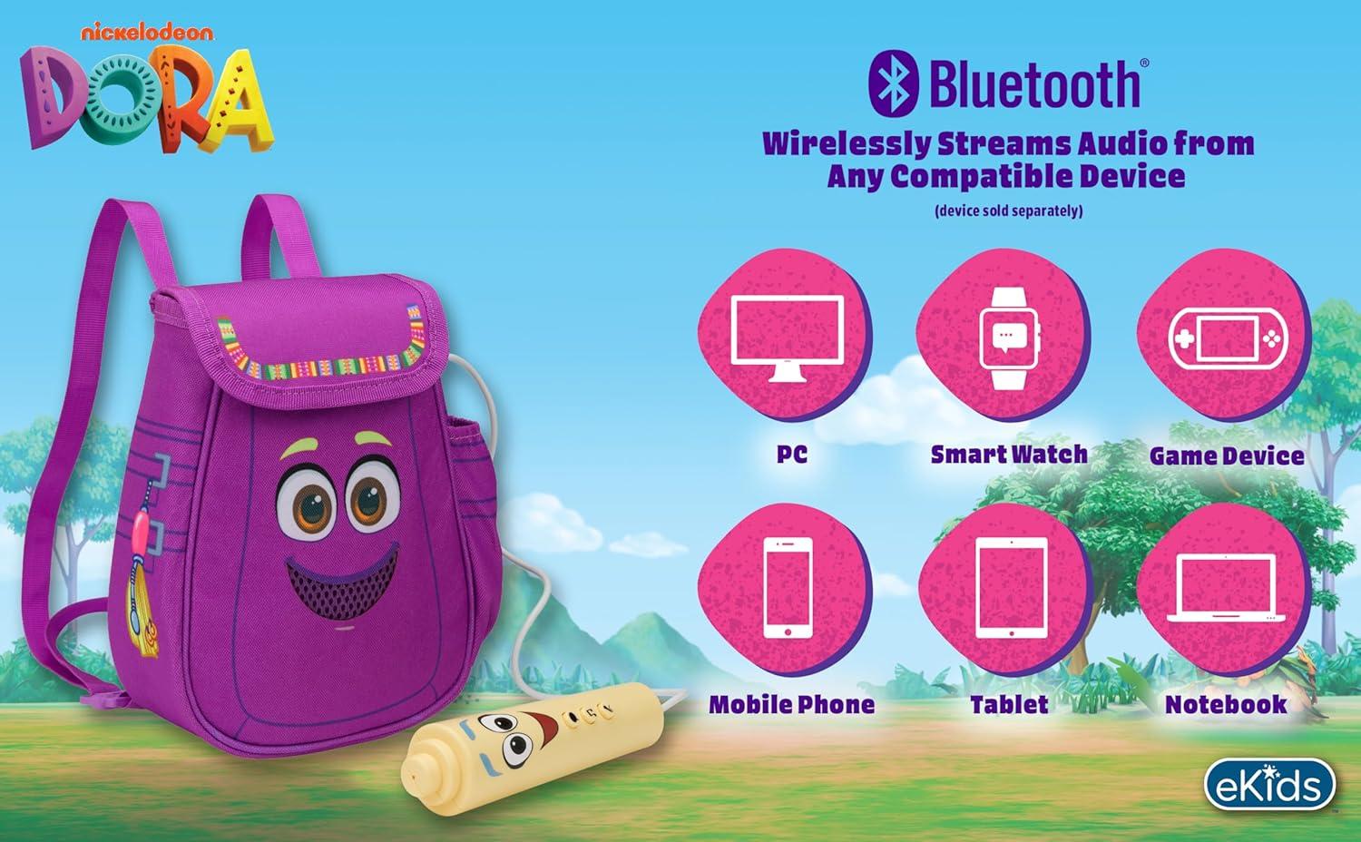 imageekids Dora Bluetooth Sing Along Boombox with Microphone and Builtin Music Kids Karaoke Machine for Fans of Dora Toys