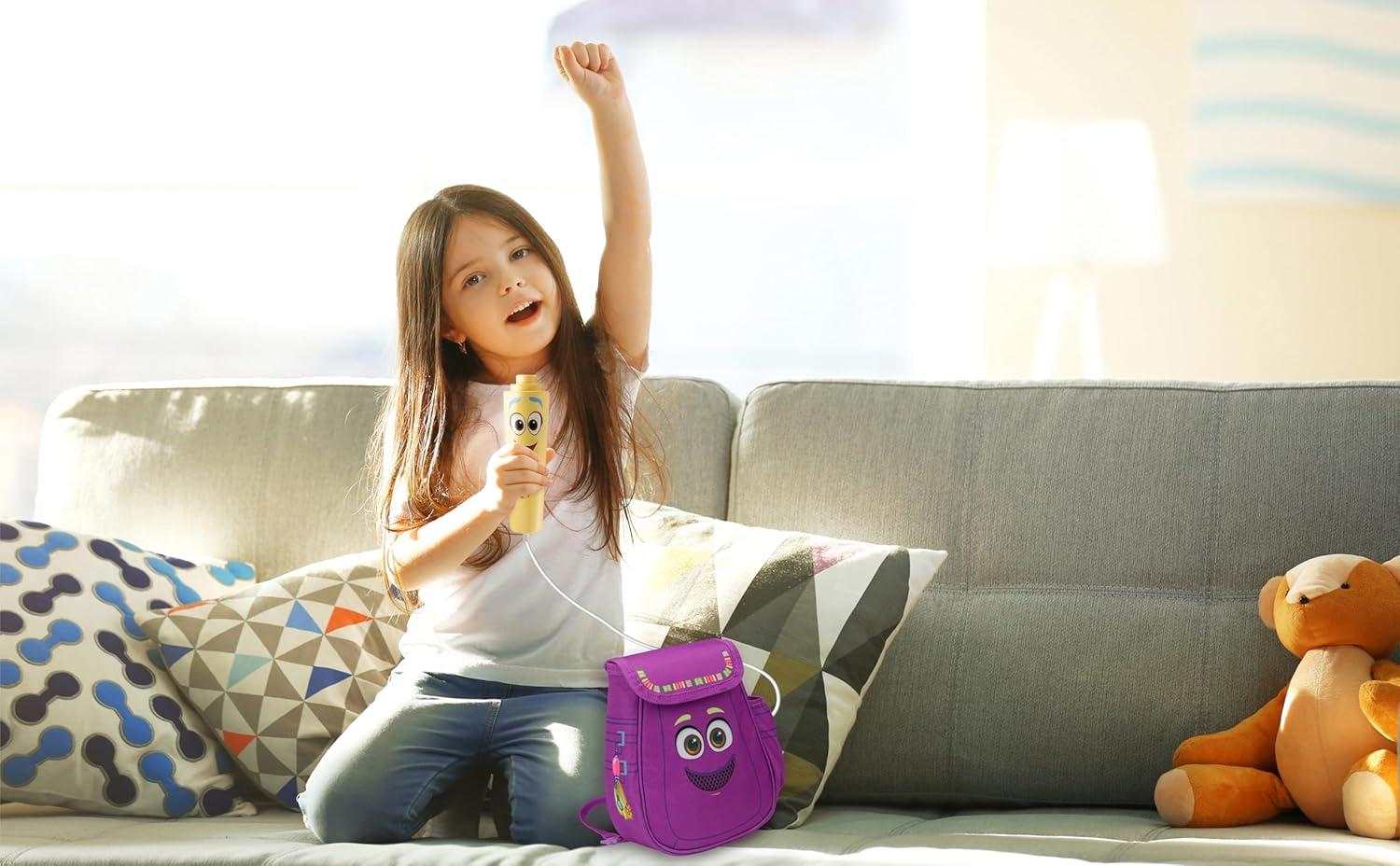 imageekids Dora Bluetooth Sing Along Boombox with Microphone and Builtin Music Kids Karaoke Machine for Fans of Dora Toys