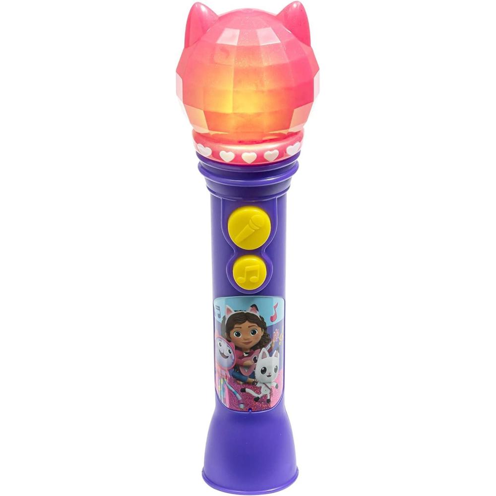 imageDreamWorks Gabbys Dollhouse Toy Microphone for Kids Musical Toy for Girls with Builtin Song Kids Microphone Designed for Ages 3 and Up