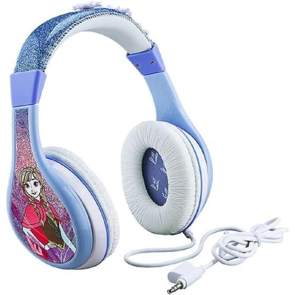 imageFrozen 2 Kids Headphones Adjustable Headband Stereo Sound 35Mm Jack Wired Headphones for Kids TangleFree Volume Control Foldable Childrens Headphones Over Ear for School Home Travel