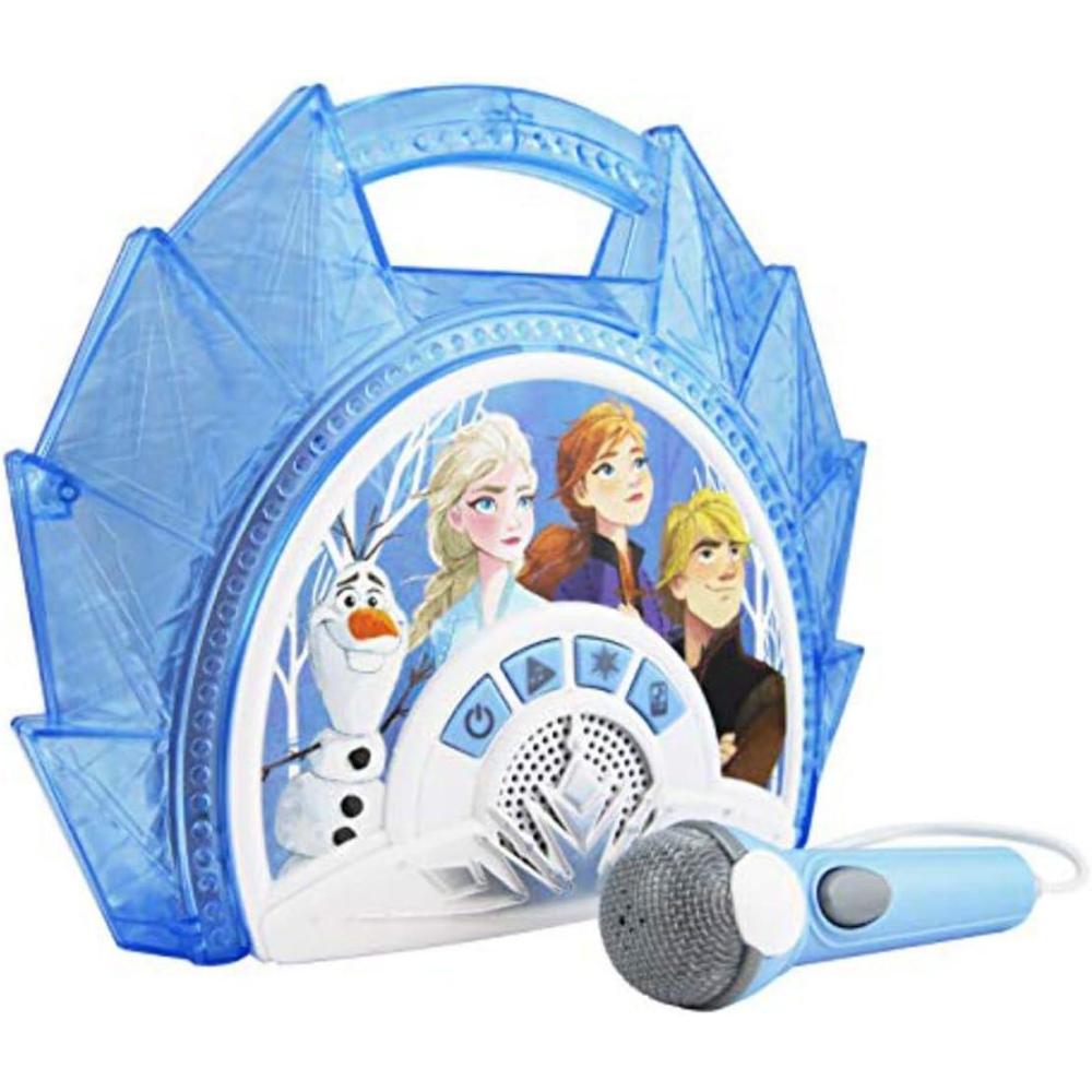imageeKids Disney Frozen Karaoke Microphone with Bluetooth Speaker for Fans of Disney Toys Kids Karaoke Machine with Built in MusicOlder Version