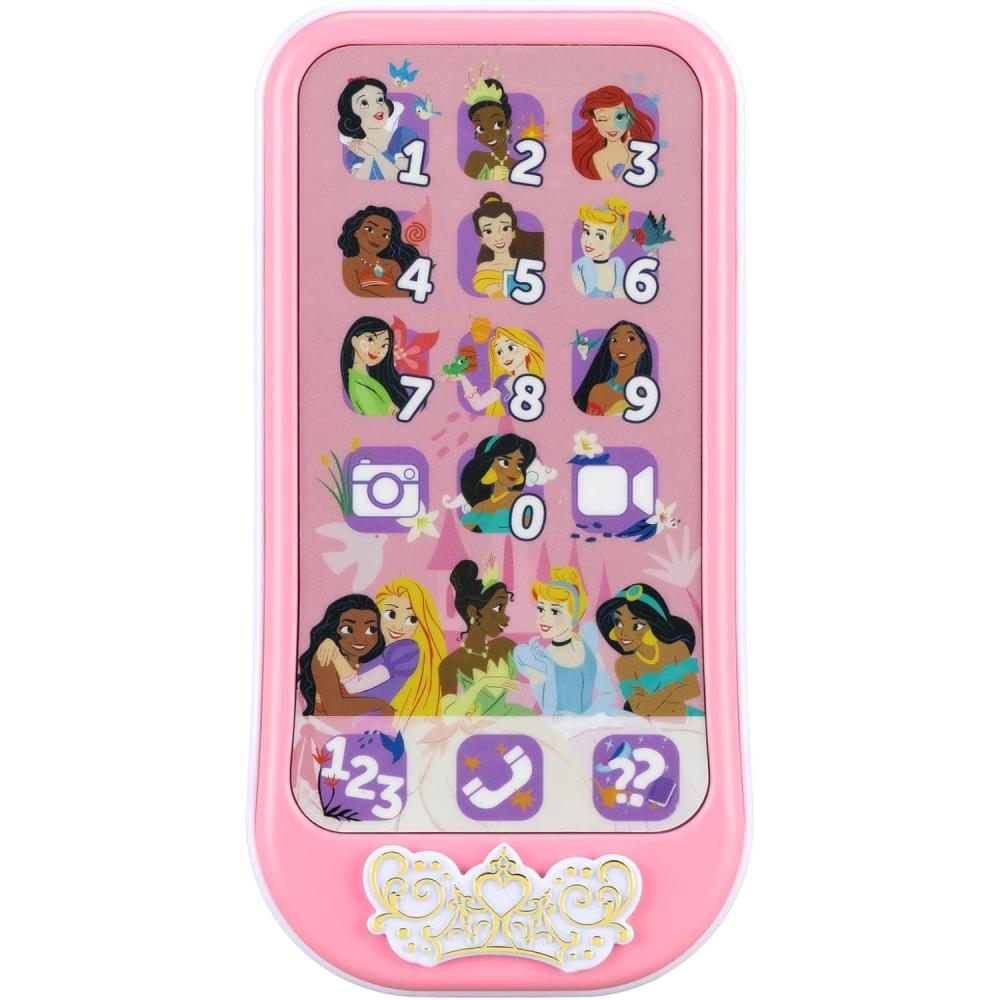 imageeKids Disney Princess Toy Phone for Kids Toddler Toys Designed for Fans of Disney Princess Toys Includes Preschool Learning Activities DP160