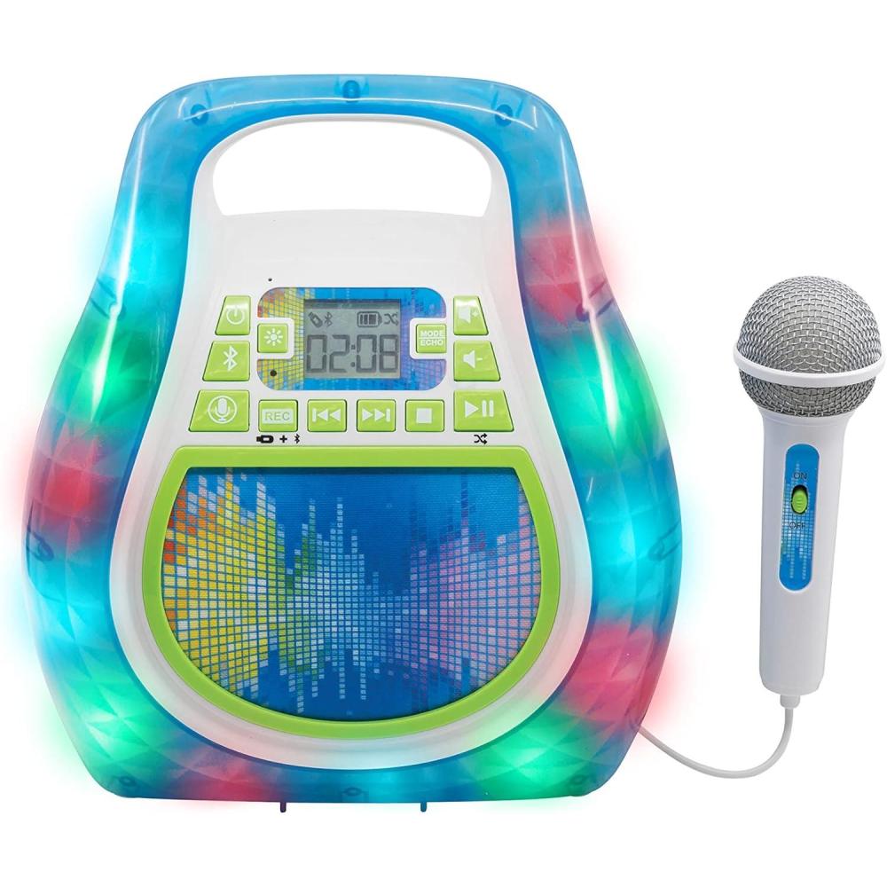 imageeKids Karaoke Machine for Kids Bluetooth Speaker with Microphone and Karaoke Recorder to Save and Share Performances via USB Port