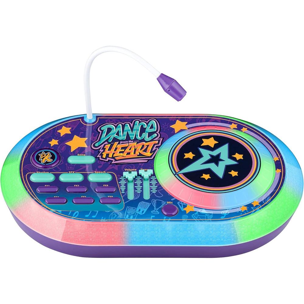 imageeKids Karmas World DJ Party Mixer Turntable Toy with Built in Microphone for Kids for Fans of Karmas World Toys for Girls