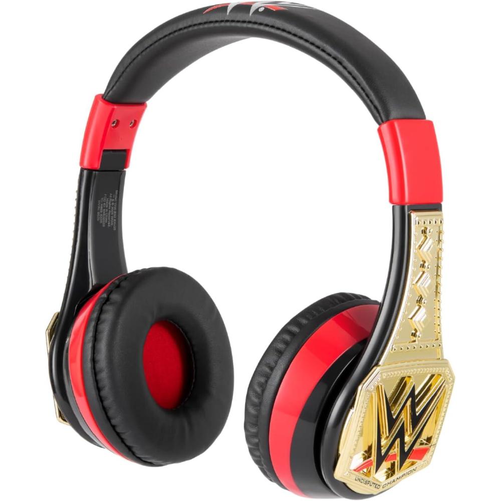 imageeKids WWE Bluetooth Headphones Wireless Headphones with Microphone Includes Aux Cord Kids Earphones for School Home or Travel