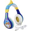 imageeKids Baby Shark Headphones for Kids Wired for School Home or Travel TangleFree Toddler With Volume Control 35mm Jack Includes Splitter