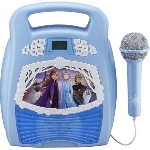 Frozen 2 Bluetooth Portable MP3 Karaoke Machine Player with Light Show Store Hours of Music with Built in Memory Sing Along Using The Real Working Microphone USB Port to Expand Your Content(Newer Version (Record Feature))