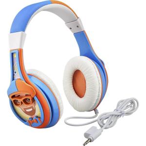 eKids Blippi Headphones for Kids, Wired Headphones for School, Home or Travel, Tangle Free Stereo Earphones with Parental Volume Control, Connect via 3.5mm Jack
