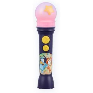 eKids Bluey Microphone Toy for Toddlers, Includes Built-in Music and Lights, Designed for Fans of Bluey Toys