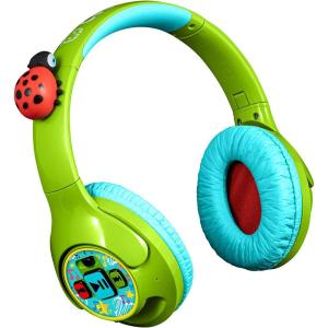 eKids Cocomelon Toddler Headphones with Built-in Kids Music, Bluetooth Headphones with Rechargeable Battery and USB-C Charging Cable Included