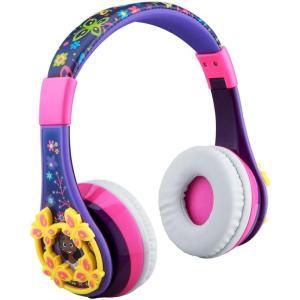 eKids Disney Encanto Kids Bluetooth Headphones, Wireless Headphones with Microphone Includes Aux Cord, Volume Reduced Kids Foldable Earphones