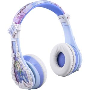 eKids Disney Frozen 2 Bluetooth Headphones with Microphone, Volume Reduced to Protect Hearing, Adjustable Wireless Headphones for School Home Travel, for Fans of Anna and Elsa(Frozen 2)