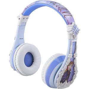 eKids Disney Frozen 2 Bluetooth Headphones with Microphone, Volume Reduced to Protect Hearing, Adjustable Wireless Headphones for School Home Travel, for Fans of Anna and Elsa(Frozen)