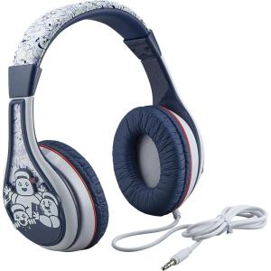 eKids Ghostbusters Kids Headphones, Adjustable Headband, Stereo Sound, 3.5Mm Jack, Wired Headphones for Kids, Tangle-Free, Volume Control, for Fans of Ghostbusters Merchandise
