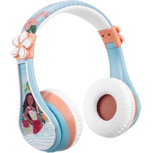 eKids Moana Bluetooth Headphones for Kids, Wireless Headphones with Microphone Includes Aux Cord, Kids Earphones for School, Home, or Travel