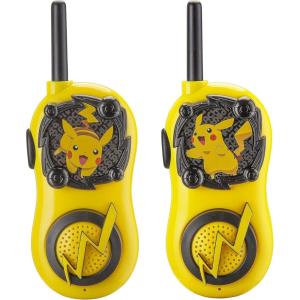 eKids Pokemon Walkie Talkies Pikachu Toys FRS Walkie Talkies for Kids Long Range Static Free Easy to Use For Indoor and Outdoor Games