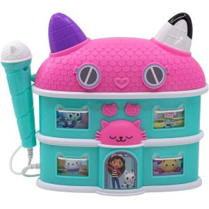eKids Sing Along Boom Box Speaker with Microphone, Kids Karaoke Machine with Built in Music (Mother Goose)(Gabby)