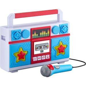 eKids Sing Along Boom Box Speaker with Microphone, Kids Karaoke Machine with Built in Music (Mother Goose)(Mother Goose)