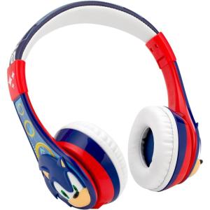 eKids Sonic The Hedgehog Bluetooth Headphones for Kids, Wireless Headphones with Microphone Includes Aux Cord, Volume Reduced Kids Earphones for School, Home, or Travel