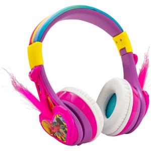eKids Trolls Band Together Bluetooth Headphones for Kids, Wireless Headphones with Microphone Includes Aux Cord, Volume Reduced Kids Foldable Earphones for School, Home, or Travel