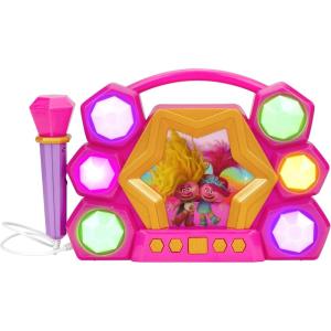 eKids Trolls Band Together Karaoke Microphone with Bluetooth Speaker for Fans of Trolls Toys, Kids Karaoke Machine with Built in Music