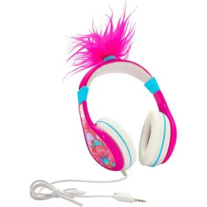 eKids Trolls Band Together Wired Headphones for Kids, School, Home or Travel – Tangle Free with Volume Control, 3.5mm Jack, Includes Headphone Splitter