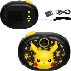 ekids Pokemon Kids Camera with SD Card, Digital Camera for Kids with Video Recording, Built-in Digital Stickers for Fans of Pokemon Gifts