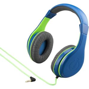 Unicorn Kids Headphones, Adjustable Headband, Stereo Sound, 3.5Mm Jack, Wired Headphones for Kids, Tangle-Free, Volume Control, Foldable, Childrens Earphones for School, Home, Travel(Blue)