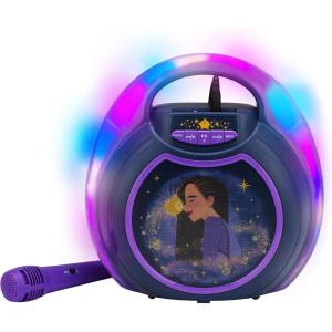 eKids Disney Wish Karaoke Machine, Bluetooth Speaker with Microphone for Kids, Designed for Fans of Disney Toys and Gifts