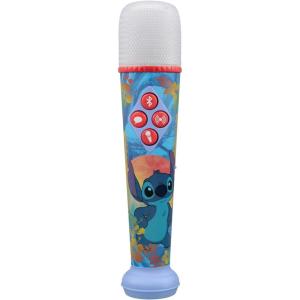 eKids Disney Stitch Karaoke Microphone for Kids, Bluetooth Microphone Includes Light Show, Designed for Fans of Stitch Toys