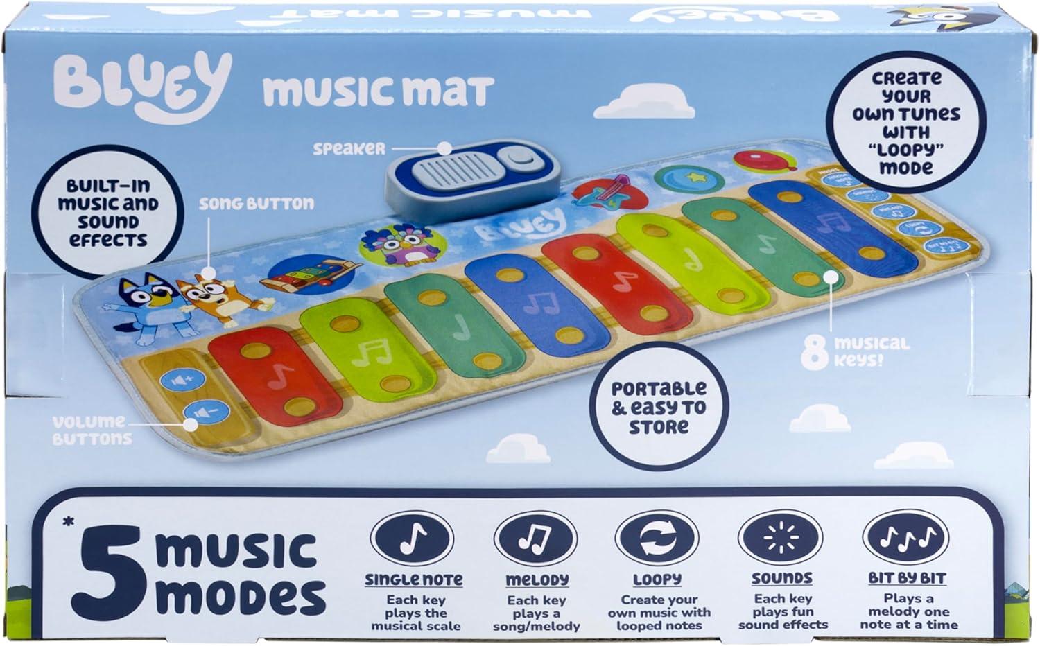 imageeKids Bluey Toy Piano Play Mat with Music and Sound Effects Toddler Toy for Ages 3 and Up
