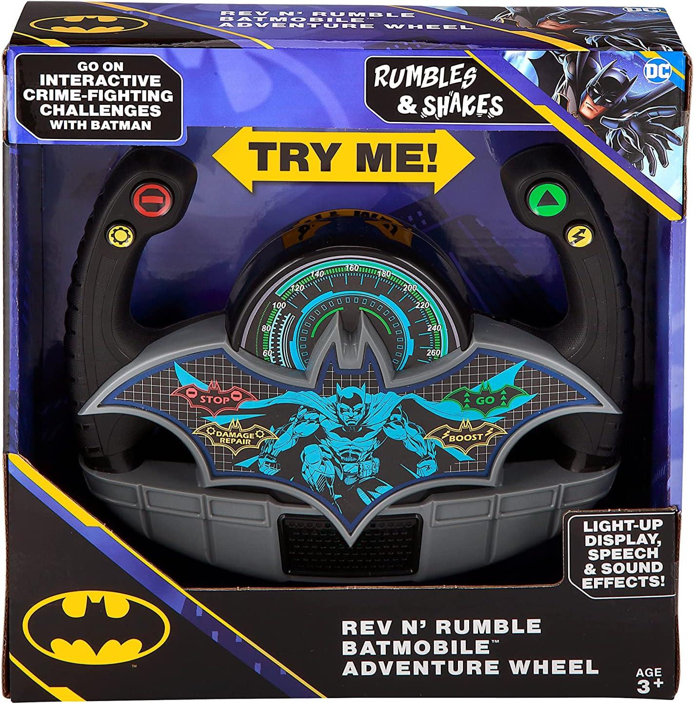 imageeKids Batman Batmobile Toy Steering Wheel for Kids Toddler Toy with Sound Effects for Fans of Batman Toys for Boys