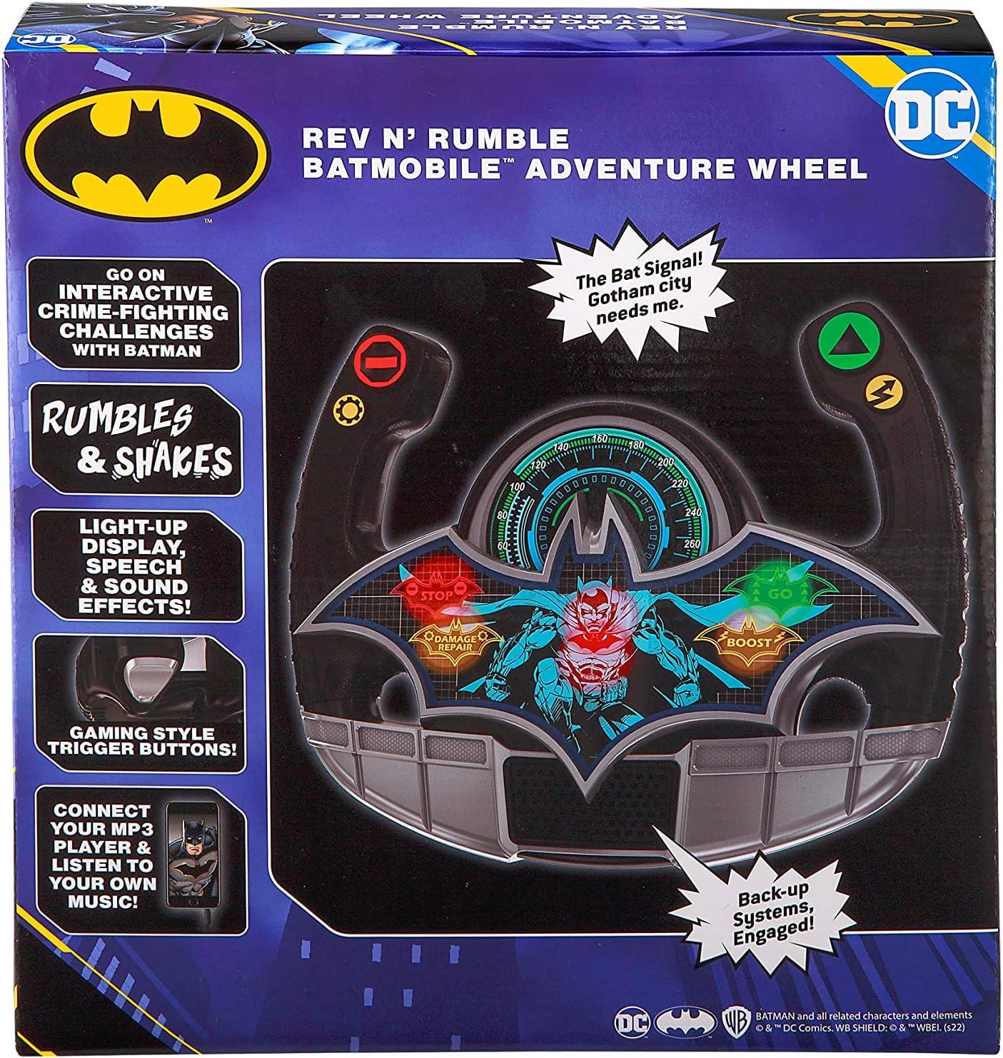 imageeKids Batman Batmobile Toy Steering Wheel for Kids Toddler Toy with Sound Effects for Fans of Batman Toys for Boys