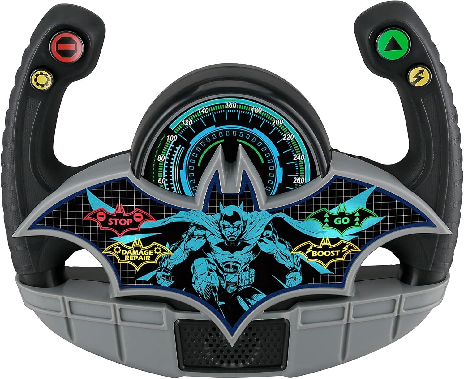 imageeKids Batman Batmobile Toy Steering Wheel for Kids Toddler Toy with Sound Effects for Fans of Batman Toys for Boys