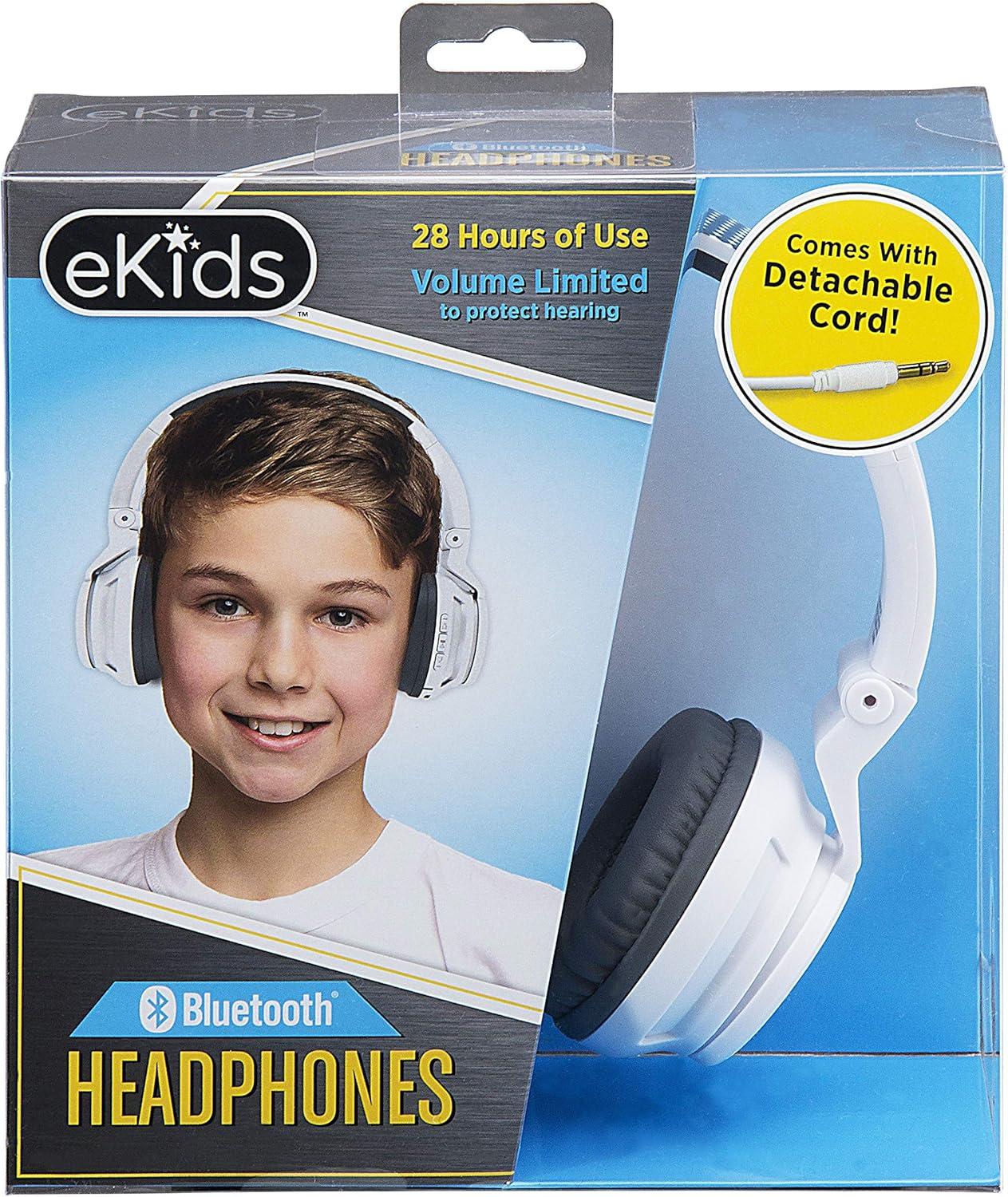 imageeKids Kids Bluetooth Headphones Wireless Headphones with Microphone Includes Aux Cord Volume Reduced Kids Foldable Earphones for School Home or Travel