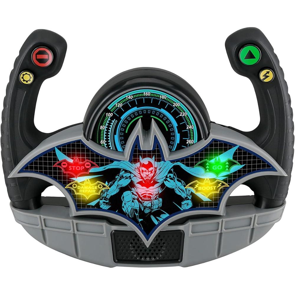 imageeKids Batman Batmobile Toy Steering Wheel for Kids Toddler Toy with Sound Effects for Fans of Batman Toys for Boys