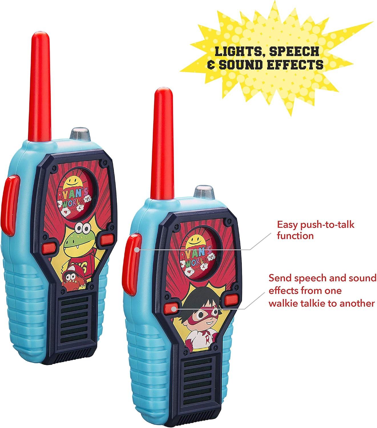imageRyans World Walkie Talkies for Kids 2 Way Radio Long Range With Light and Sound Effects Handheld Toys for Boys ampamp Girls Outdoor Adventure Game